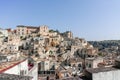 European Capital of CultureÃÂ in 2019 year, panoramic view on ancient city of Matera, capital of Basilicata, Southern Italy in ear Royalty Free Stock Photo